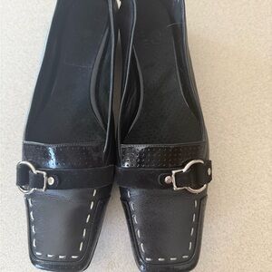 Cole Haan Nike Air patent leather trim black loafer